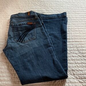 7 For All Mankind Dark Blue Flare Jeans